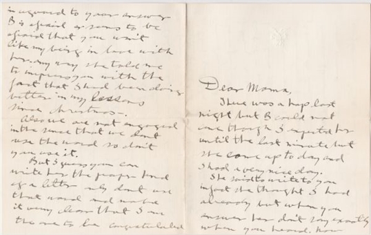 George S. Patton Signed 6 Page 1909 Letter to His Mother from West Point